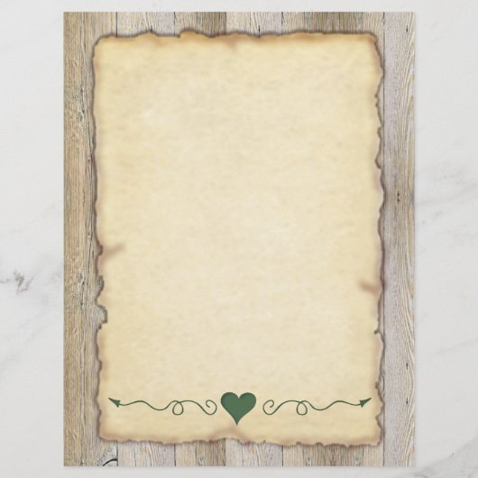 Lily van de vallei, hart, oud papier, land (Achterkant)