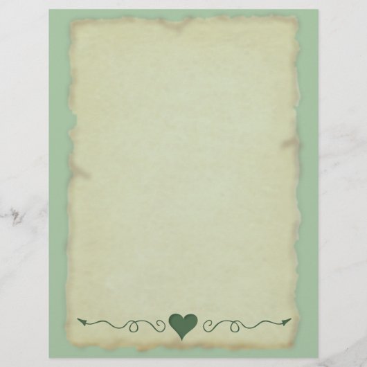 Lily van de vallei, hart, oud papier, licht blauwg (Achterkant)