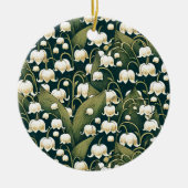 Lily van de Vallei Hartkrans Keramisch Ornament (Voorkant)