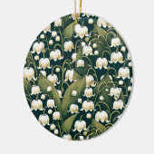 Lily van de Vallei Hartkrans Keramisch Ornament (Links)