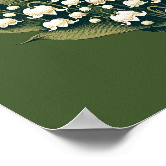 Lily van de Vallei Hartkrans Poster (Hoek)