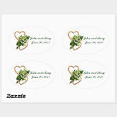 Lily van de Vallei Huwelijksherinneringen Ovale Sticker (Vel)