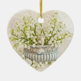 Lily van de vallei keramisch ornament
