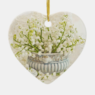 Lily van de vallei keramisch ornament
