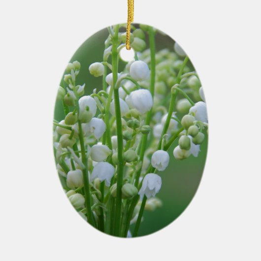 Lily van de vallei keramisch ornament (Voorkant)