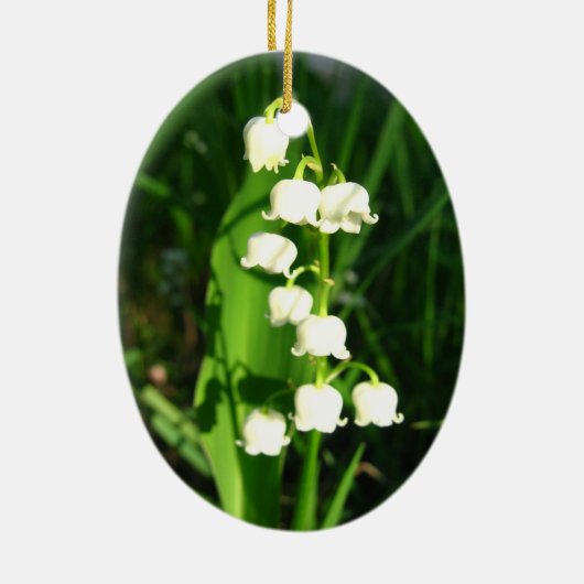 Lily van de vallei keramisch ornament (Achterkant)