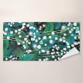 Lily van de vallei. Naadloos achtergrondpatroon Badhanddoek (Badhanddoek)