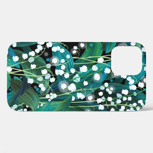 Lily van de vallei. Naadloos achtergrondpatroon Case-Mate iPhone Case (Achterkant (horizontaal))
