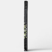Lily van de vallei op Black Damask Case-Mate iPhone Case (Achterkant / Links)