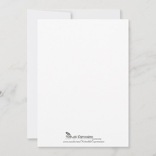 Lily van de vallei op Ecru bruiloft uitnodiging (Achterkant)