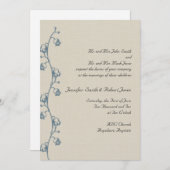 Lily van de vallei op Ecru bruiloft uitnodiging (Voorkant / Achterkant)