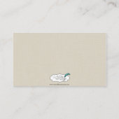 Lily van de Vallei op Ecru Lijn Trouwplaats Kaart Plaatskaartje (Achterkant)