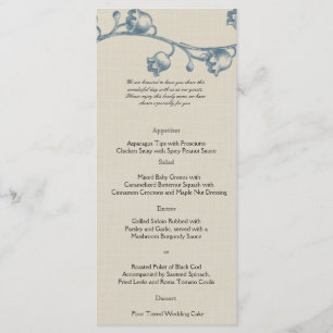 Lily van de Vallei op Ecru Linnen Bruiloft Menu