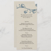 Lily van de Vallei op Ecru Linnen Bruiloft Menu (Voorkant / Achterkant)