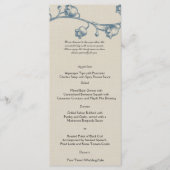 Lily van de Vallei op Ecru Linnen Bruiloft Menu (Voorkant)