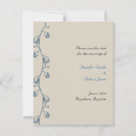 Lily van de vallei op Ecru Linnen Save the Date