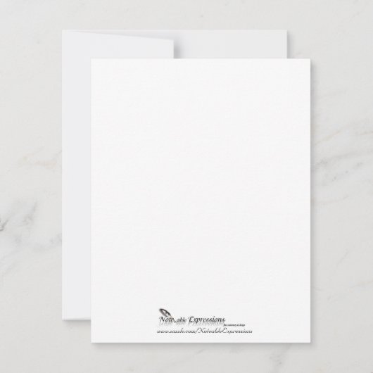 Lily van de vallei op Ecru Linnen Save the Date (Achterkant)