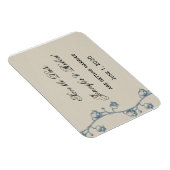 Lily van de vallei op Ecru Linnen Save the Date Magneet (Rechterzijde)