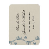Lily van de vallei op Ecru Linnen Save the Date Magneet (Verticaal)