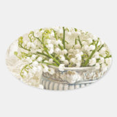 Lily van de vallei ovale sticker (Voorkant)