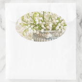 Lily van de vallei ovale sticker (Tas)