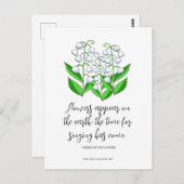 Lily van de Vallei Pasen Schrift citaat Briefkaart (Voorkant / Achterkant)
