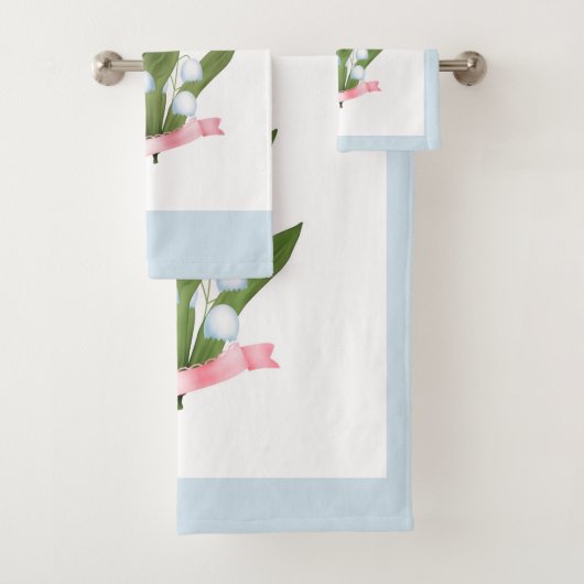 Lily van de vallei, retro bad handdoek (Insitu)