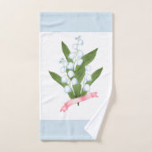 Lily van de vallei, retro bad handdoek (Handdoek)