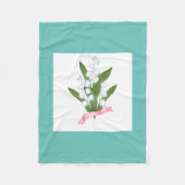 Lily van de vallei, retro fleece deken (Voorkant)