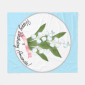 Lily van de vallei, retro fleece deken (Voorkant (Horizontaal))