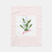 Lily van de vallei, retro fleece deken (Voorkant)