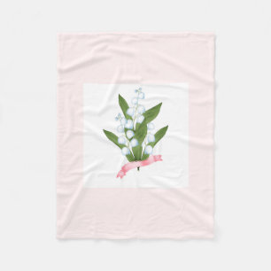 Lily van de vallei, retro fleece deken