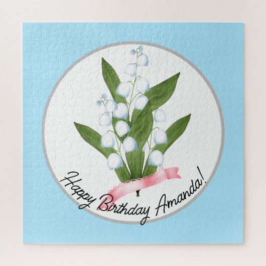 Lily van de vallei, retro legpuzzel (Verticaal)