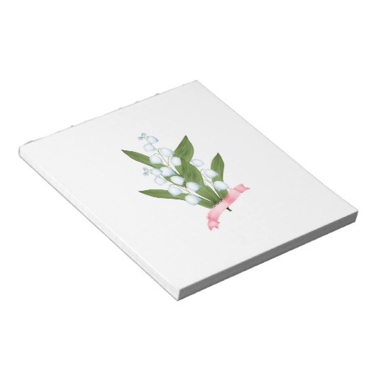 Lily van de vallei, retro notitieblok (Schuin)