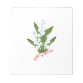 Lily van de vallei, retro notitieblok (Voorkant)