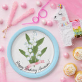 Lily van de vallei, retro papieren bordje (Feest)