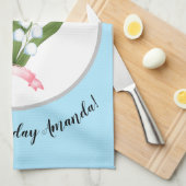 Lily van de vallei, retro theedoek (Quarter Fold)