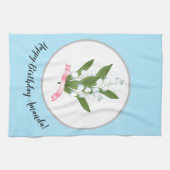 Lily van de vallei, retro theedoek (Horizontaal)