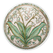 Lily van de vallei Serenity keramische knop Pull (Voorkant)