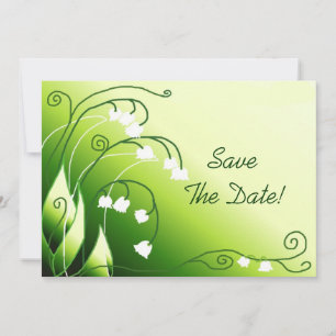 Lily van de vallei slaat de datum op save the date