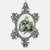 Lily van de vallei Tin Sneeuwvlok Ornament (Links)