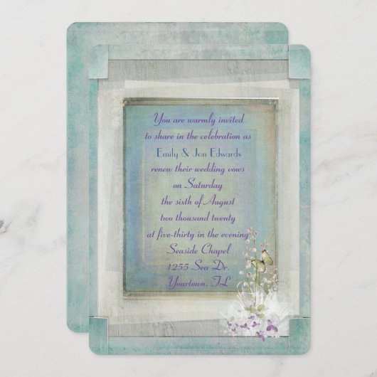 Lily van de vallei van de Vow Renewal Kaart (Voorkant / Achterkant)