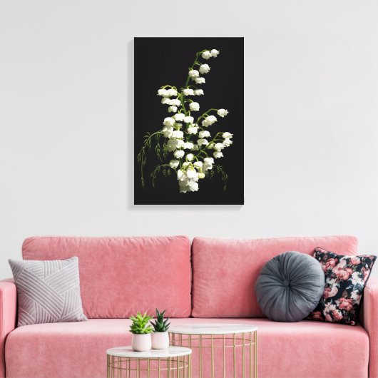 Lily van de vallei verpakt Canvas (Insitu (Woonkamer))