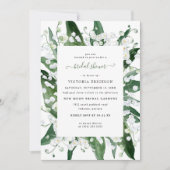 Lily van de vallei | wit bloemig Vrijgezellenfeest Kaart (Voorkant)