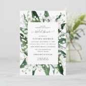 Lily van de vallei | wit bloemig Vrijgezellenfeest Kaart (Staand voorkant)