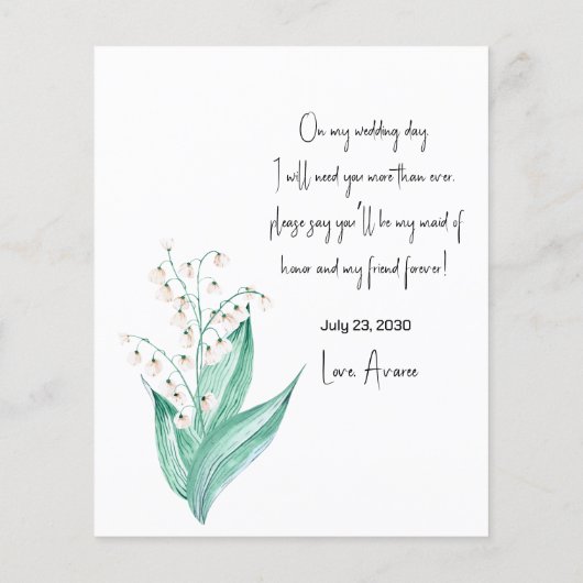 Lily van de vallei word m'n vriendin. (Achterkant)