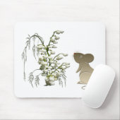 Lily van de Valley and Cute Mouse-kunst Muismat (Met muis)