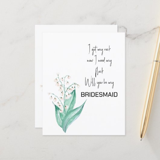 Lily van de Valley... ben je mijn Bridesmaid. (Voorkant / Achterkant in situ)