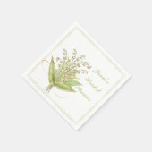 Lily van de Valley Bouquet Paper Napkin Servet (Hoek)