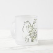 Lily van de Valley en schattige muiskunst Matglas Koffiemok (Voorkant links)